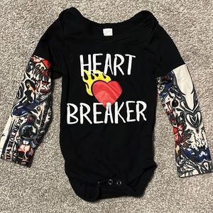 6-9 months fake tattoo sleeve onesie